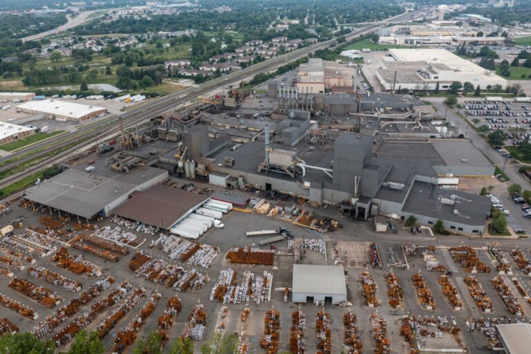 Drone/aerial photo of Neenah Foundry